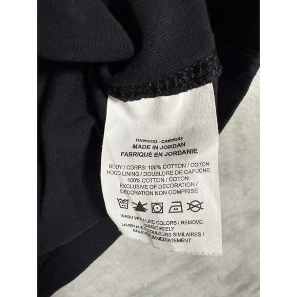 Nike Sportswear Jersey Shirt Mens Black Large Hooded Pullover Long Sleeve - Picture 13 of 14